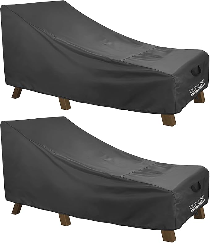ULTCOVER Waterproof Patio Lounge Chair Cover Heavy Duty Outdoor Chaise Lounge