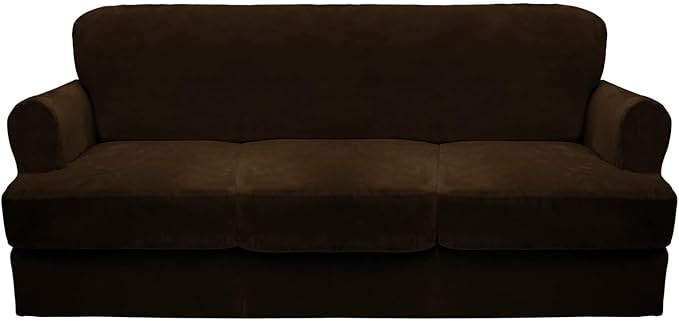 CUCRAF Cushion Sofa Cover 4 Piece Slipcovers, Soft Thick Velvet Couch Cover