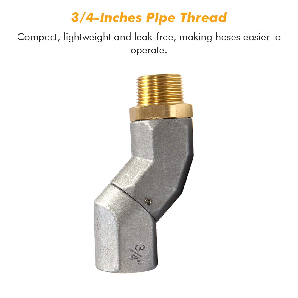 Apeixoto 3/4 Inch Fuel Swivel, Fuel Hose Swivel with 3/4'' NPT Connector Fuel Plane Swivel with 360 Roating Connector