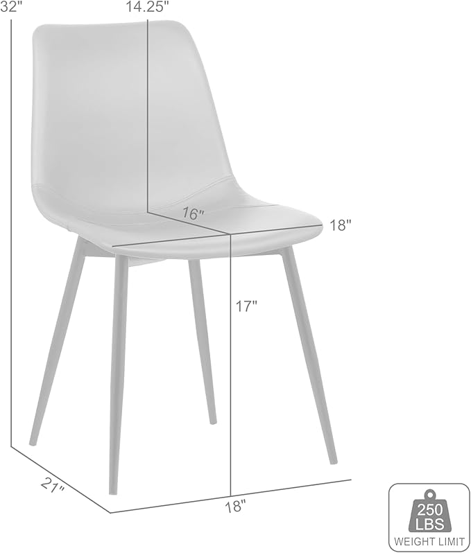 Armen Living Monte Mid Century Modern Dining Accent Chair