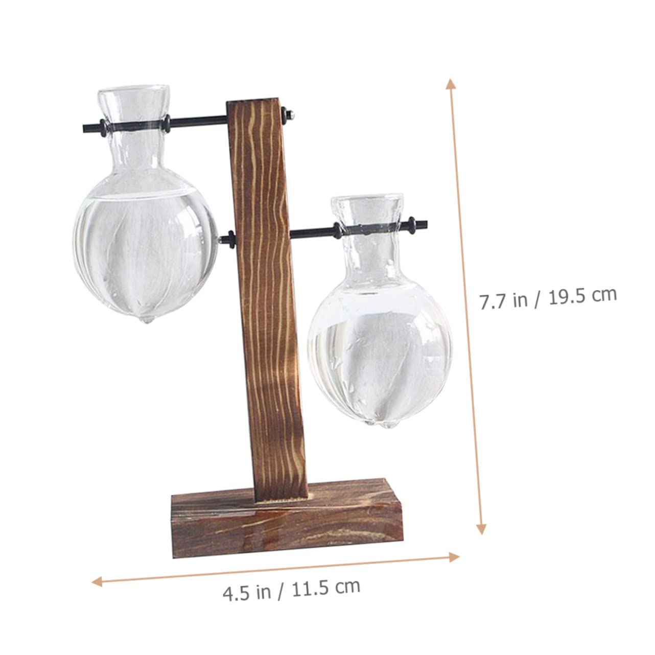 Generic 2pcs Bottle Plant Terrarium Vases Plant Light Bulb Decoration Hydroponic Vase Indoor Bulb Desktop Decor Hydroponic Glass Wooden