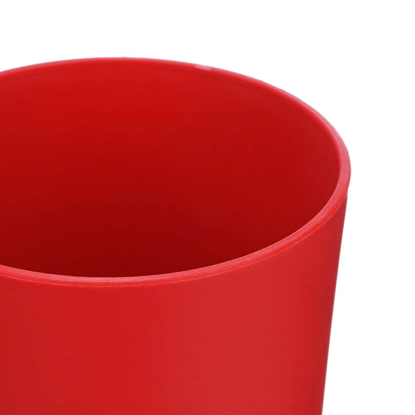 M METERXITY 4-Pack Plant Pots, 3.5 Inch Plastic Flower Pots with Drainage Holes for Cactus/Succulents Pot/Small Plants/Home/Garden, Planters for Indoor Plants [Red]