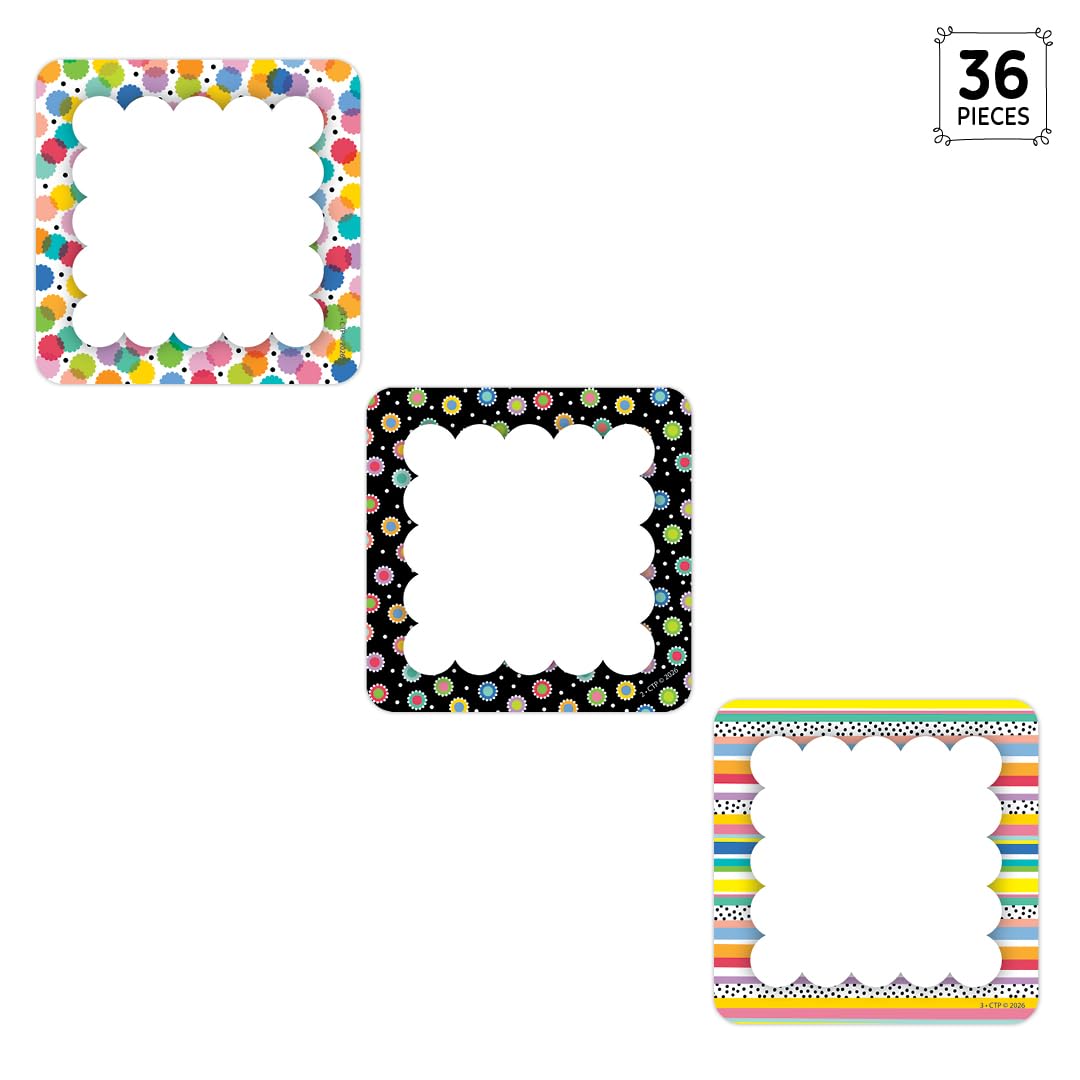 CTP Core Decor Pattern Play Cards 3 Inch Designer Cut-Outs Classroom Accents (Creative Teaching Press 11140)