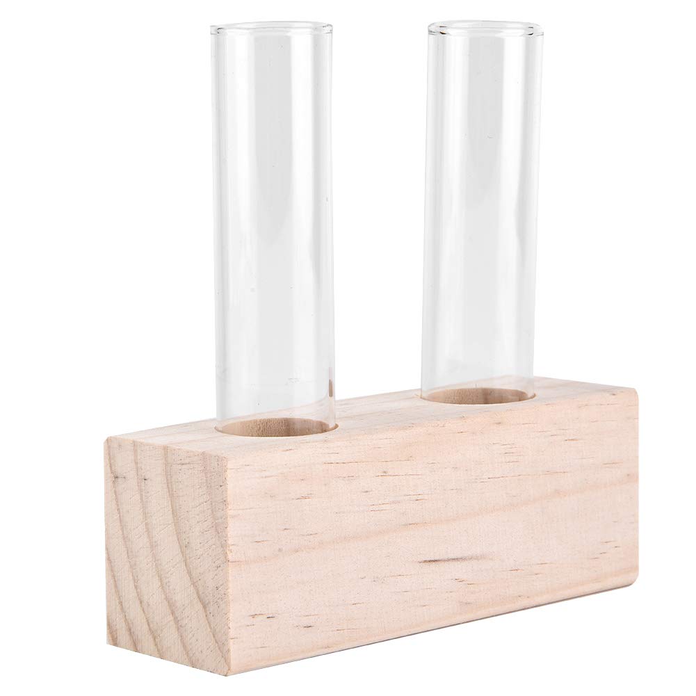 Zerodis Glass Test Tube Flower Pot Elegant Hydroponic Plant Vase Terrarium Container Home Decor for Succulents Miniature Shrubs Ferns Daily Decoration