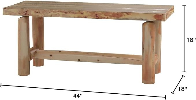 Live Edge Log Coffee Table — Rustic Furniture — Pine & Cedar Rustic Coffee Table