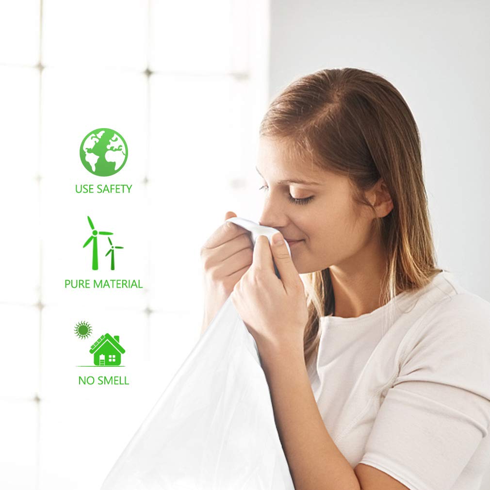 8 Gallon 300 Counts Unscented Medium Trash Bags,Fit 7,8,9,10 Gal Garbage Bags by Teivio, 30 Liter Thick Bathroom Can Bin Liners,Plastic Bags for Home Office Kitchen, Clear