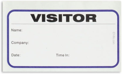 Visitor Log Book, Spiral-Bound Visitor Badges, Guest Register Book, Carbon Copy - 150 Badges