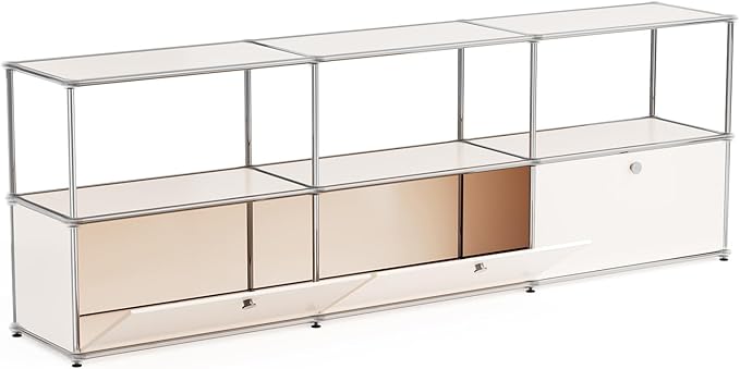 Modern Storage Cabinet White G Versatile Free-Standing Organizer