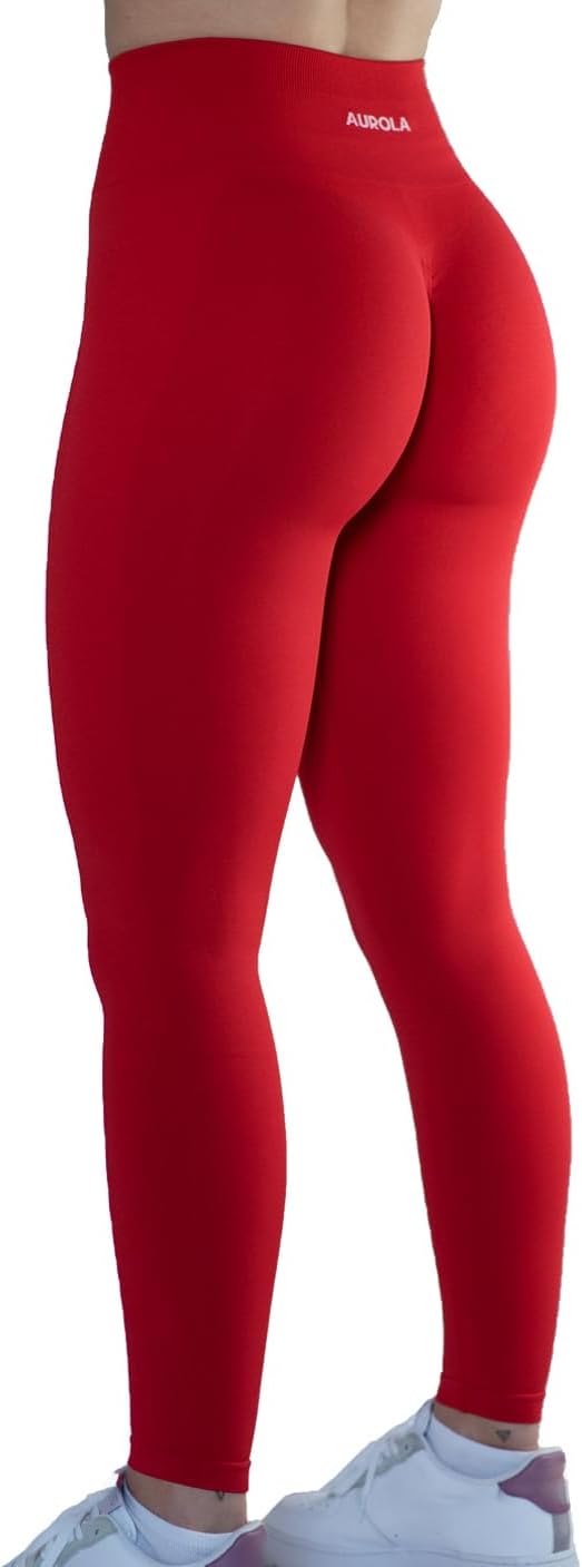 AUROLA Workout Leggings for Women Seamless Scrunch Tights Tummy Control Gym Fitness Girl Sport Active Yoga Pants