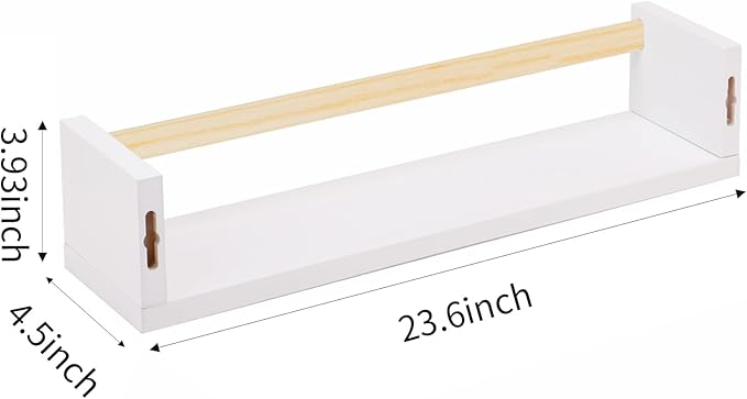 Fixwal Nursery Book Shelves, 23.6 Inch Floating Bookshelves