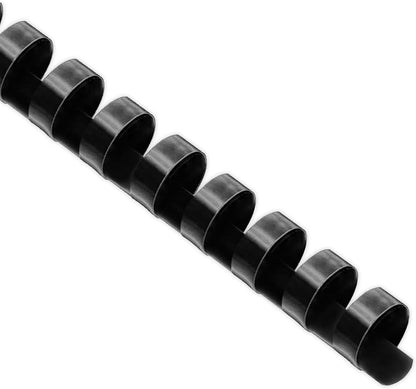 Binditek 100 Pack Plastic Binding Comb Spines, 5/8 Inch Diameter, 120 Sheet Capacity, for Letter Size, Black, for Students and Coworkers