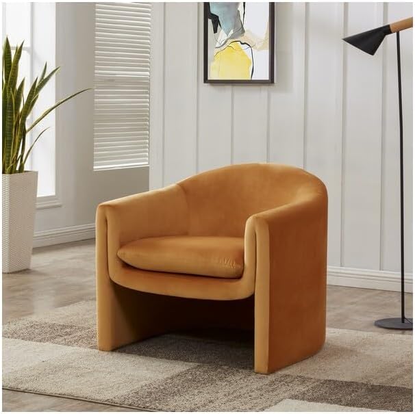 SAFAVIEH Couture Collection Laylette Pumpkin Velvet Accent Chair
