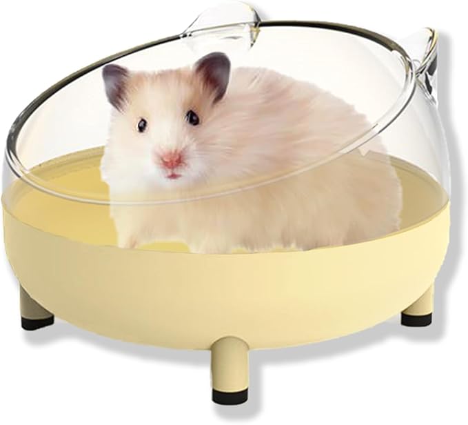 Meow&Woof 2 Pack Cozy Small Animal Beds with Hock, Winter Guinea Pig House, Hamster Sand Bath Container, Large Sandbox Toilet Gerbil Batheoom, Tiny Chinchilla Dust Bathtub Sand Bath Box for Hamster Ca