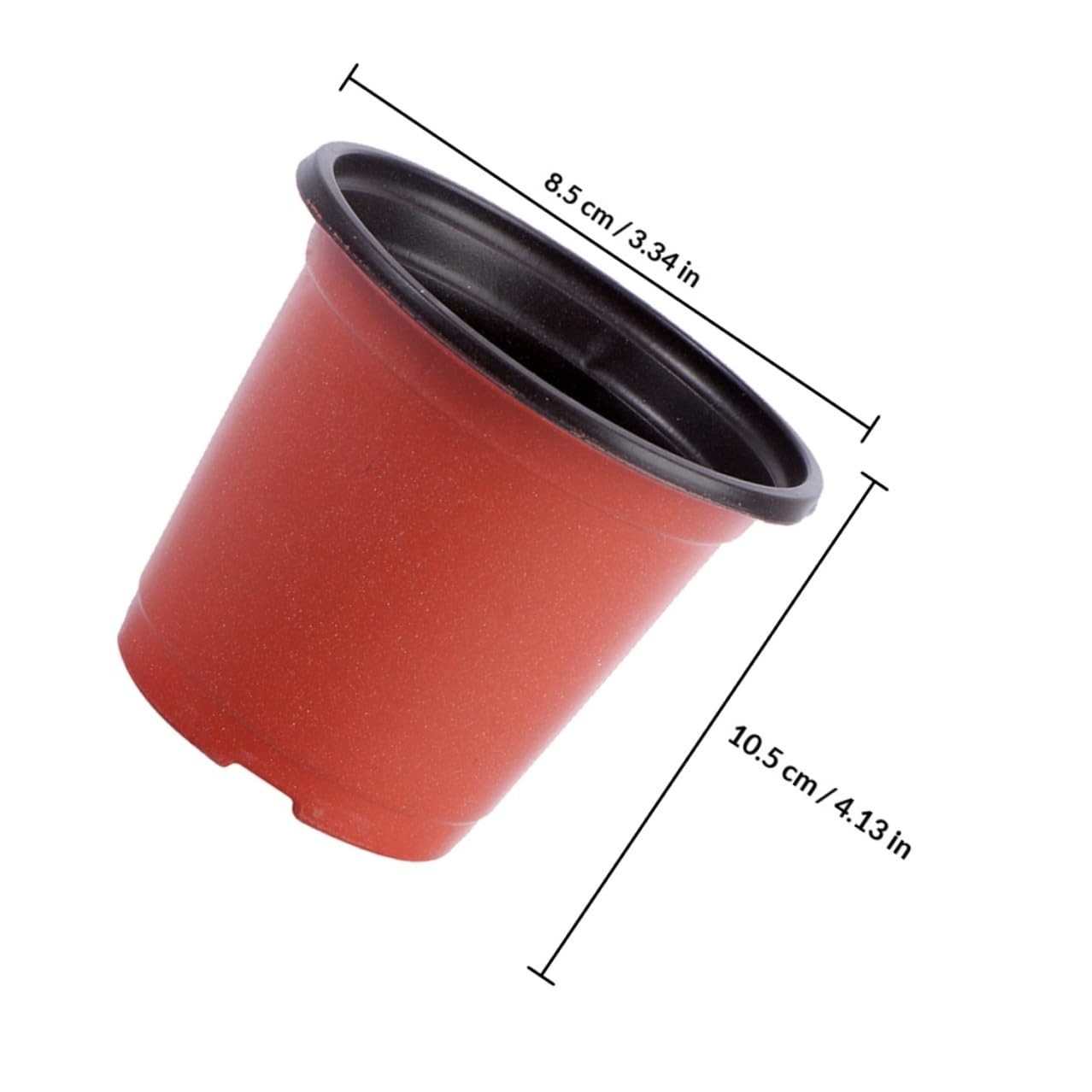 TIDTALEO 120pcs Plastic Nursery Pots with Drainage Holes Dual-Color Seedling Planter Cups for Strawberry Propagation and Plant Growth in Garden and Indoor Use