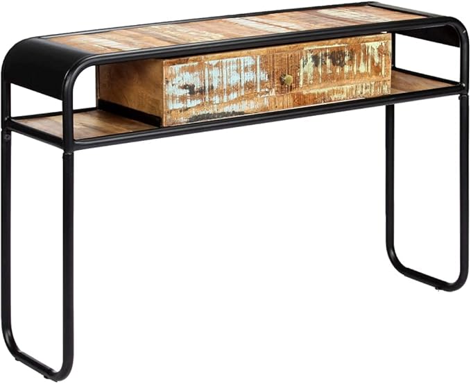 Console Table with 1 Drawer and 2 Compartments, 46.5"x11.8"x29.5" Solid
