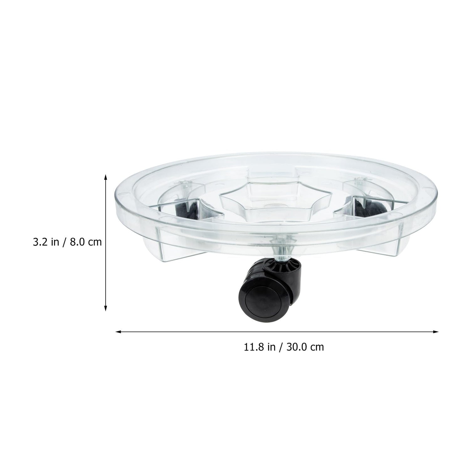 LIFKOME Planter Caddy with Wheels Plastic Plant Dolly with Casters 360 Degree Wheel Movement Saucer Tray Plant Stand Dolly for Heavy Planter Indoor and Outdoor 12 Inch