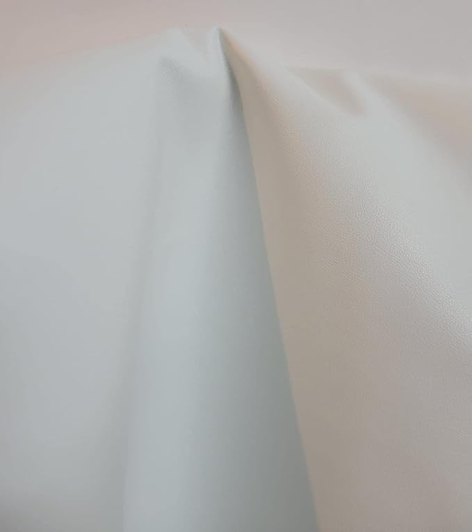 NAT Leathers | White Soft Faux Vegan Leather PU | 1 Yard Cut by The Yard |