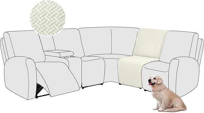 ALIECOM 100% Waterproof Recliner Sectional Couch Covers L Shape Stretch Corner