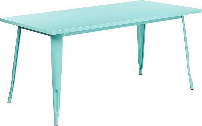 Flash Furniture Charis Commercial Grade 31.5" x 63" Rectangular Mint Green