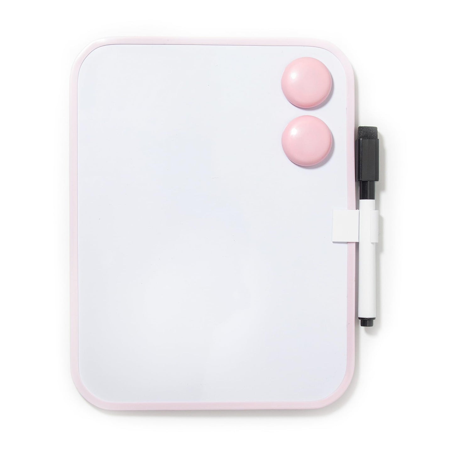 Cerem Magnetic Dry Erase Board for School Locker, 6" x 8" Marker and 2 Magnets - Small Whiteboard for Classroom, Home, Office, Travel - Pink