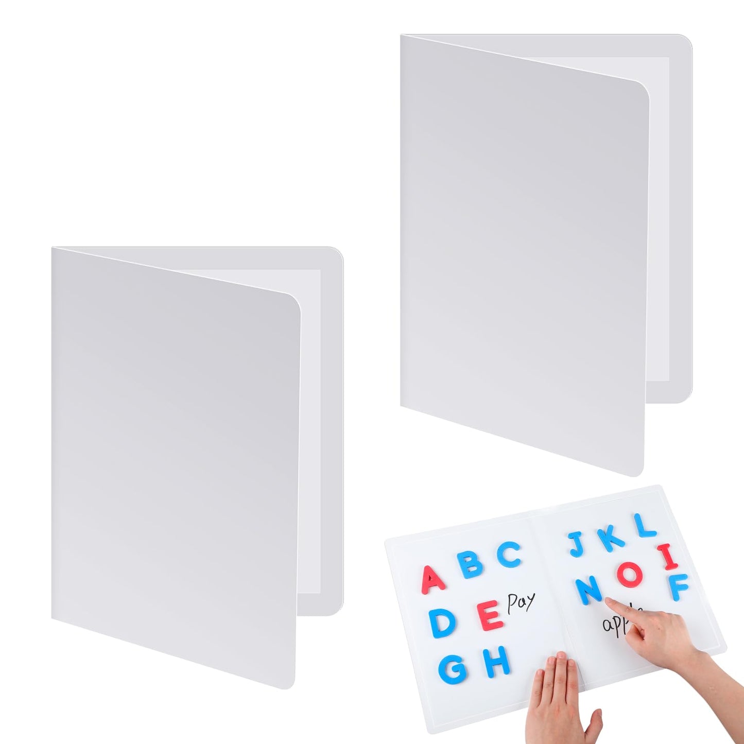 Motipuns 2 Pcs Folding Magnetic Dry Erase Activity Boards Foldable Magnetic Board Dry Erase Learning Project Scrum Folding Whiteboard for Students School Classroom