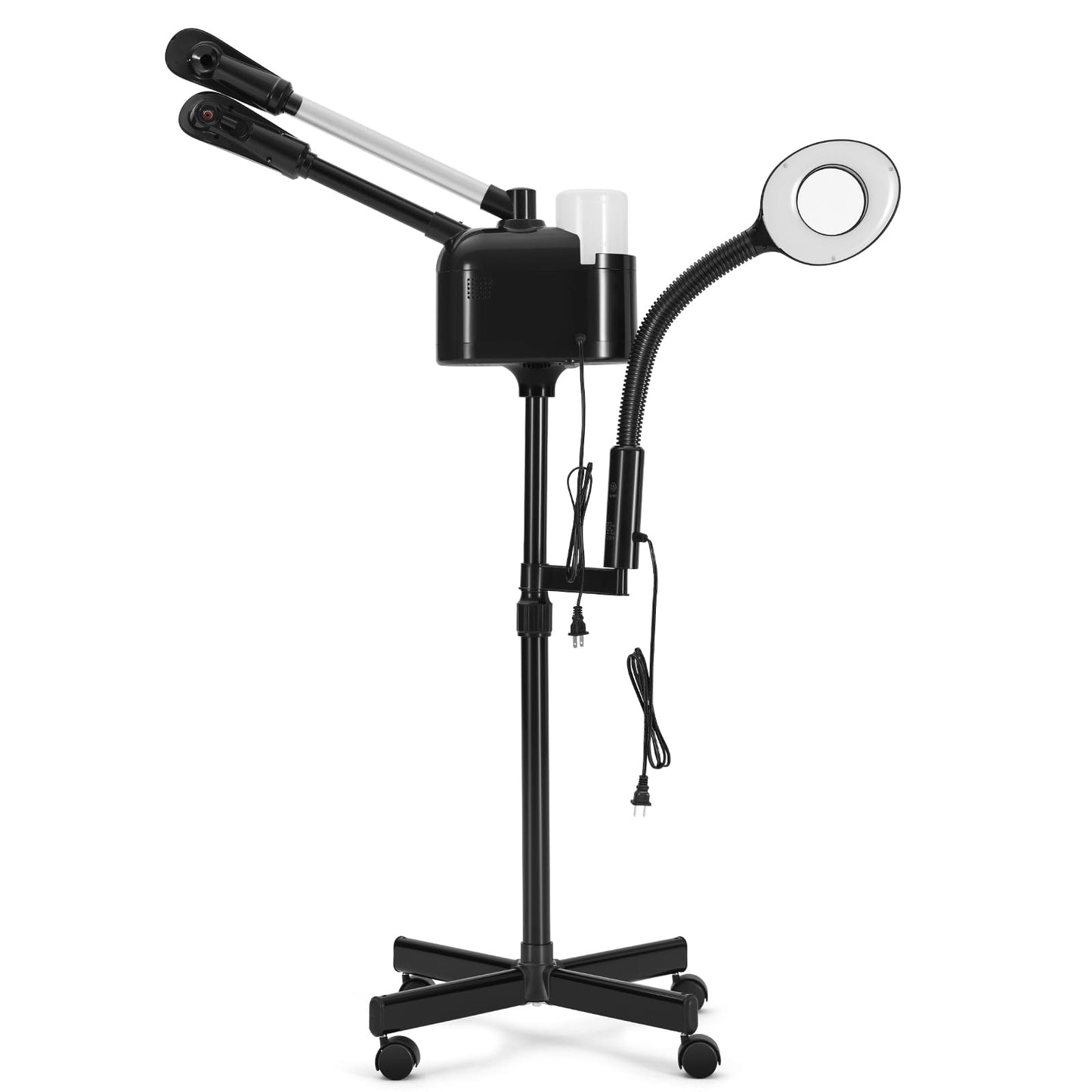 Professional 3 in 1 Facial Steamer Upgrade Esthetician Steamer with hot & Cold Nozzle 5X LED Magnifying Lamp Beauty Salon Spa