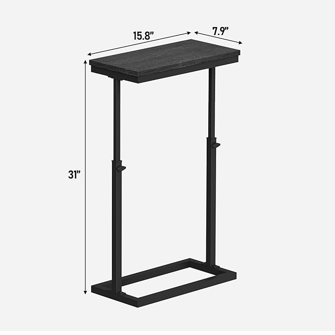 TUTOTAK End Table, Side Table, Tall Couch Table, Sofa Table, Living Room