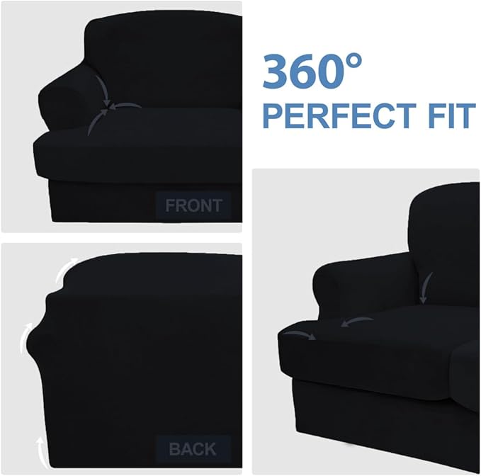 CUCRAF Cushion Sofa Cover 3 Piece Slipcovers, Soft Thick Velvet Couch Cover