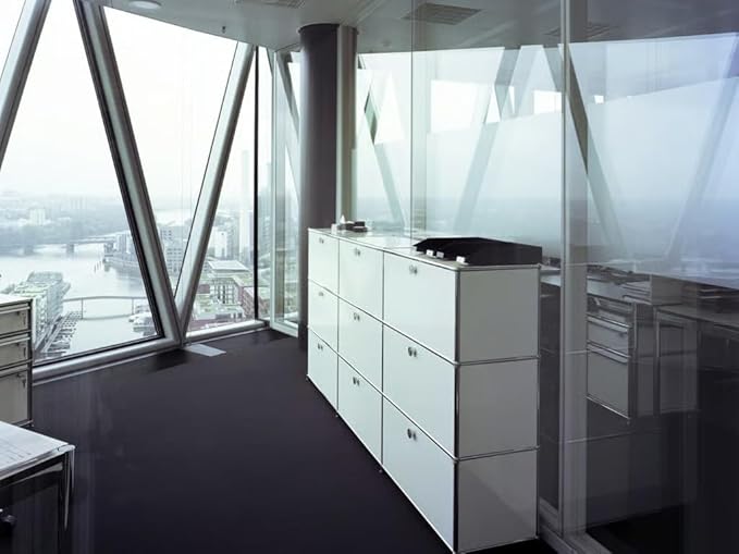 Modern Storage Cabinet White H, Home Office Cabinet, Versatile Free-Standing