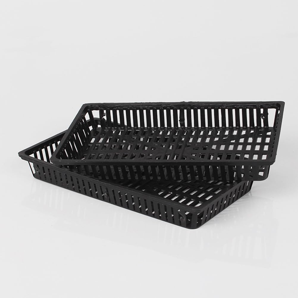 Yardwe 10-Pack Aquarium Planting Baskets Plastic Aquatic Plant Pots with Drainage Holes for Fish Tank Water Grass and Pond Plant Growth