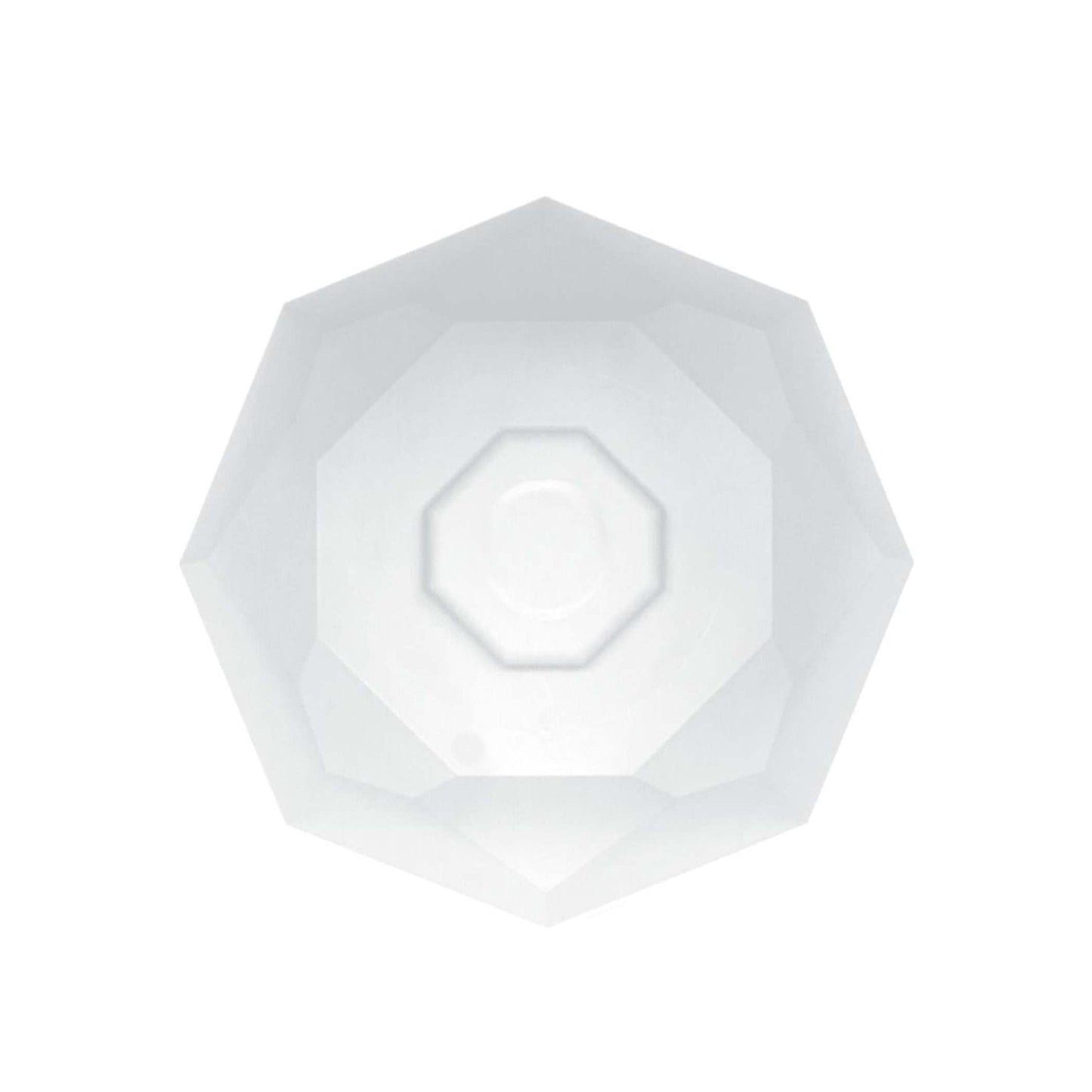 Bloem Tuxton 6" Modern Plastic Planter - Geometric Indoor/Outdoor 0.5 Gal Capacity Pot, White