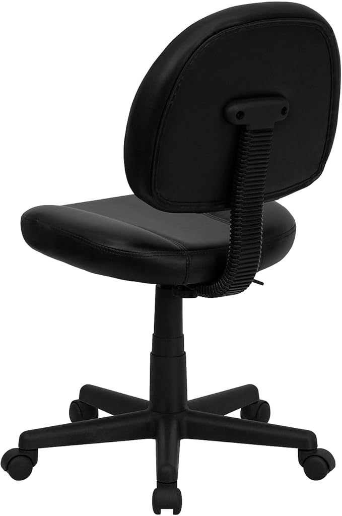 Flash Furniture Ronald Mid-Back Black LeatherSoft Swivel Ergonomic Task Office