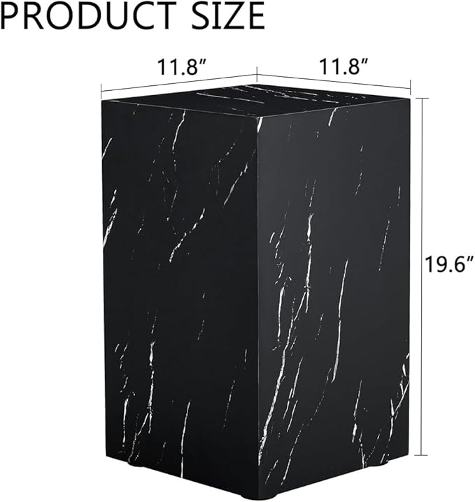 End Table, Side Table Living Room Table, Faux Marble Sofa Couch Bedside