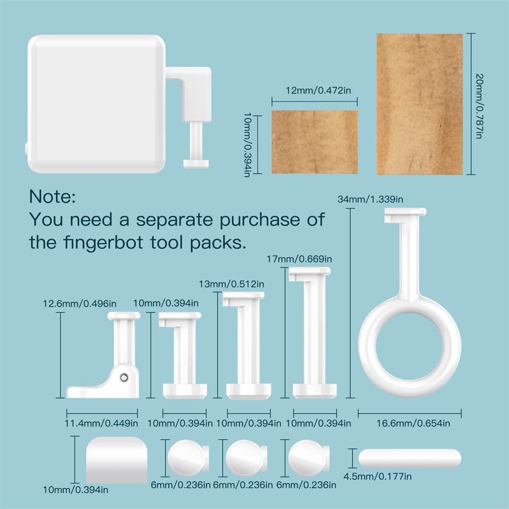 MoesGo 2nd Generation Smart Bluetooth Fingerbot Plus, Wireless Smart Light Switch Button Pusher Bot, Remote Control Smart Life Tuya App, Add Fingerbot Hub Make it Compatible Alexa and Google Home