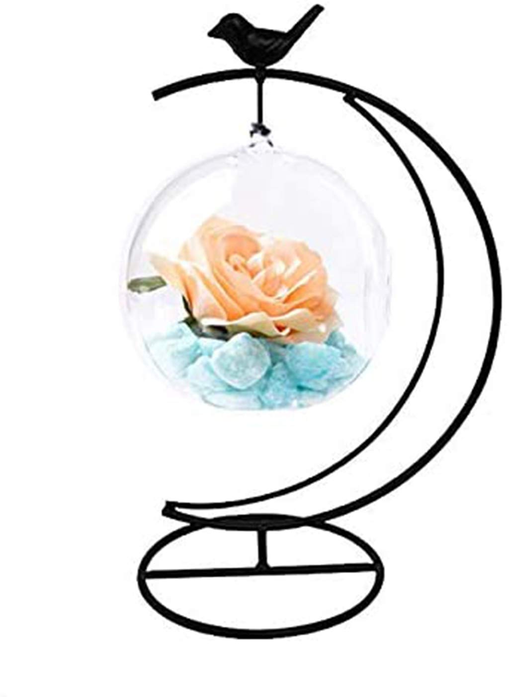 WAJJ Ornament Display Stand, 2 Pack Iron Hanging Stand Rack Holder for Hanging Glass Globe Air Plant Terrarium, Witch Ball and Home Wedding Decoration ( Moon Birds)