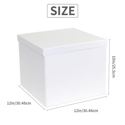 YINUOYOUJIA Large Gift Box 12x12x10 Inches,White Gift Boxes for Presents with Lids Ribbon Card,Shredded Paper for Birthday,Valentine's Day,Mother's Day,Christmas,Anniversaries.