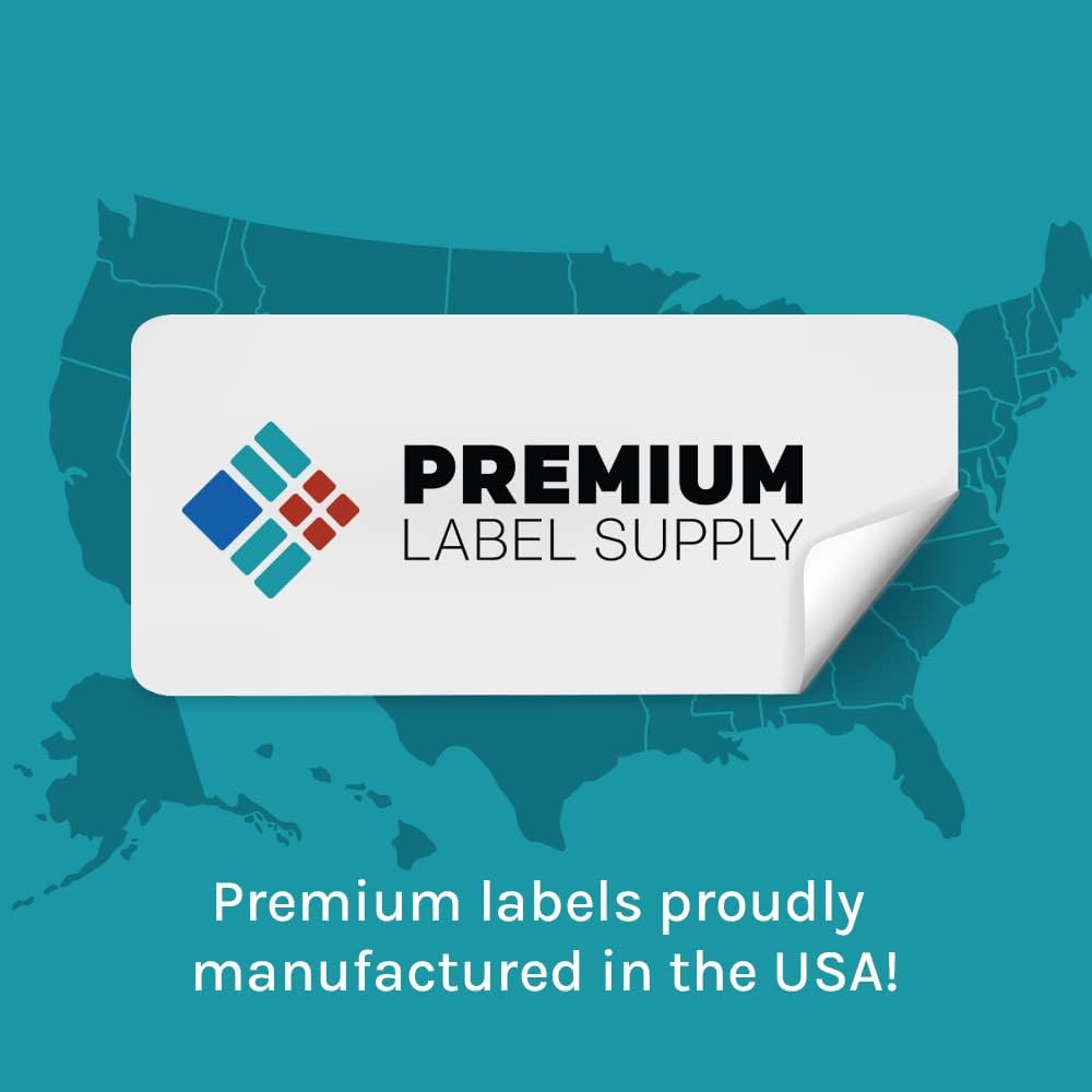 Premium Label Supply Bright Neon Color Fluorescent Stickers - 2.625" x 1" Address Labels - (Fluorescent Red, 15000 Labels)