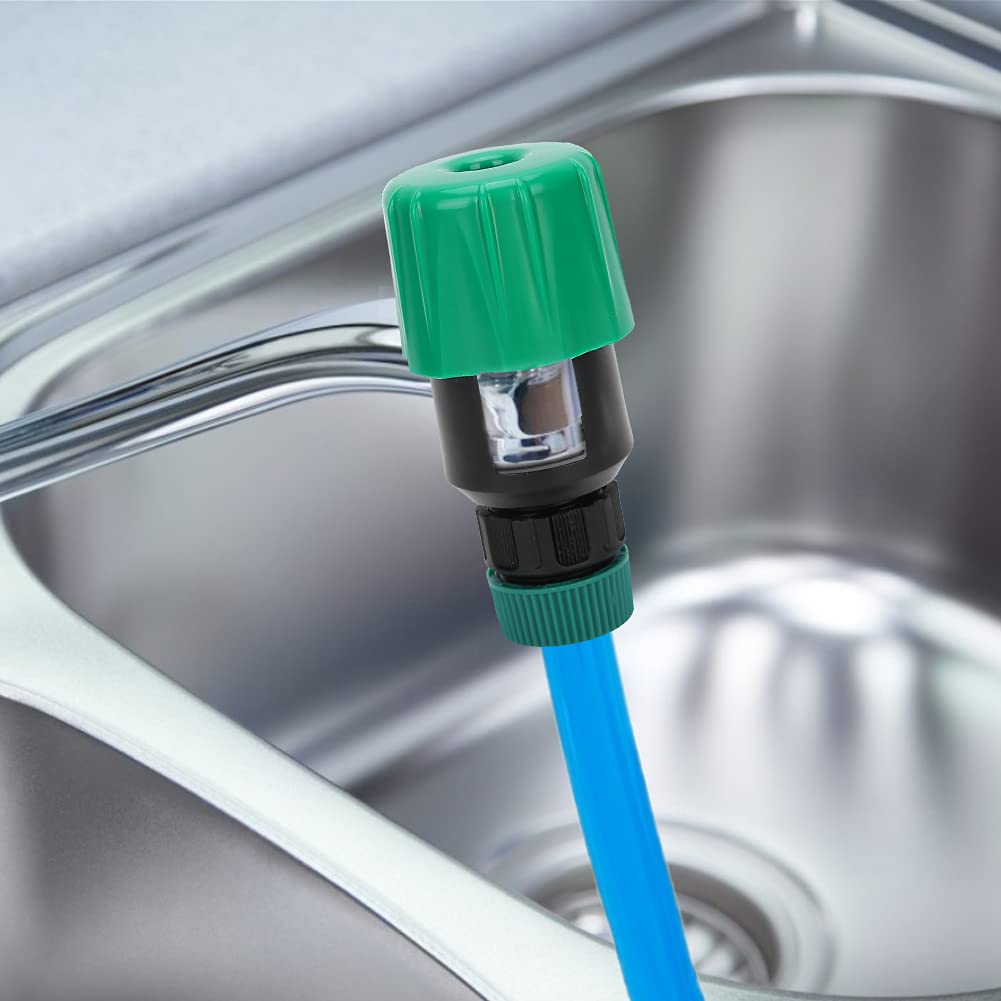 Water Connector Universal Tap to Garden Hose Pipe Connector, Mixer Kitchen Tap Adapter Faucet Adapter Hose Connector for Indoor, Outdoor, Garden, Patio, Watering Irrigation Tool (green)