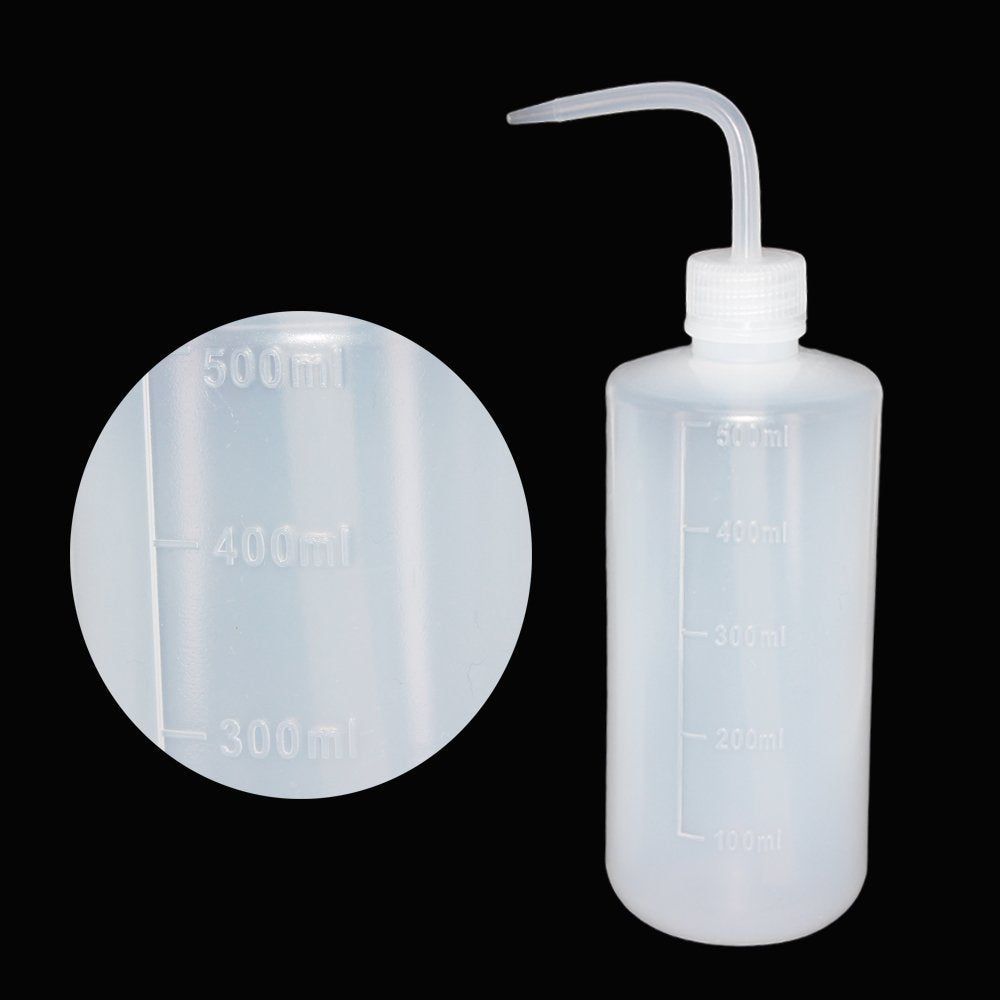 Belinlen 250ml+500ml Plastic Safety Wash Bottle, Plastic Squeeze Bottle Narrow Mouth, 8 Pack (Each Size 4)