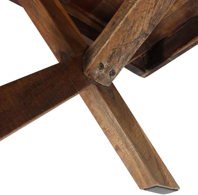 Rustic Farmhouse Coffee Table Handmade from Reclaimed Mixed Woods, 43.3 inch