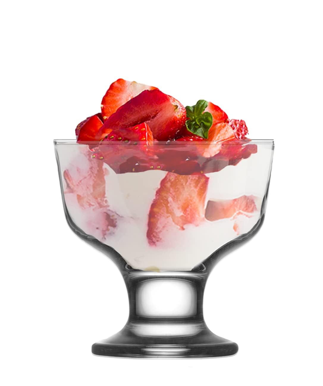 Vikko Dessert Bowls, 7 Ounce Ice Cream Sundae Bowls, Set of 12 Footed Dessert Cup For Ices, Pudding, Fruit, and More, Dishwasher Safe