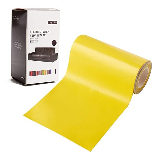 Leather Repair Patch Tape Yellow 3 x 60 inch Self Adhesive Leather Repair Tape