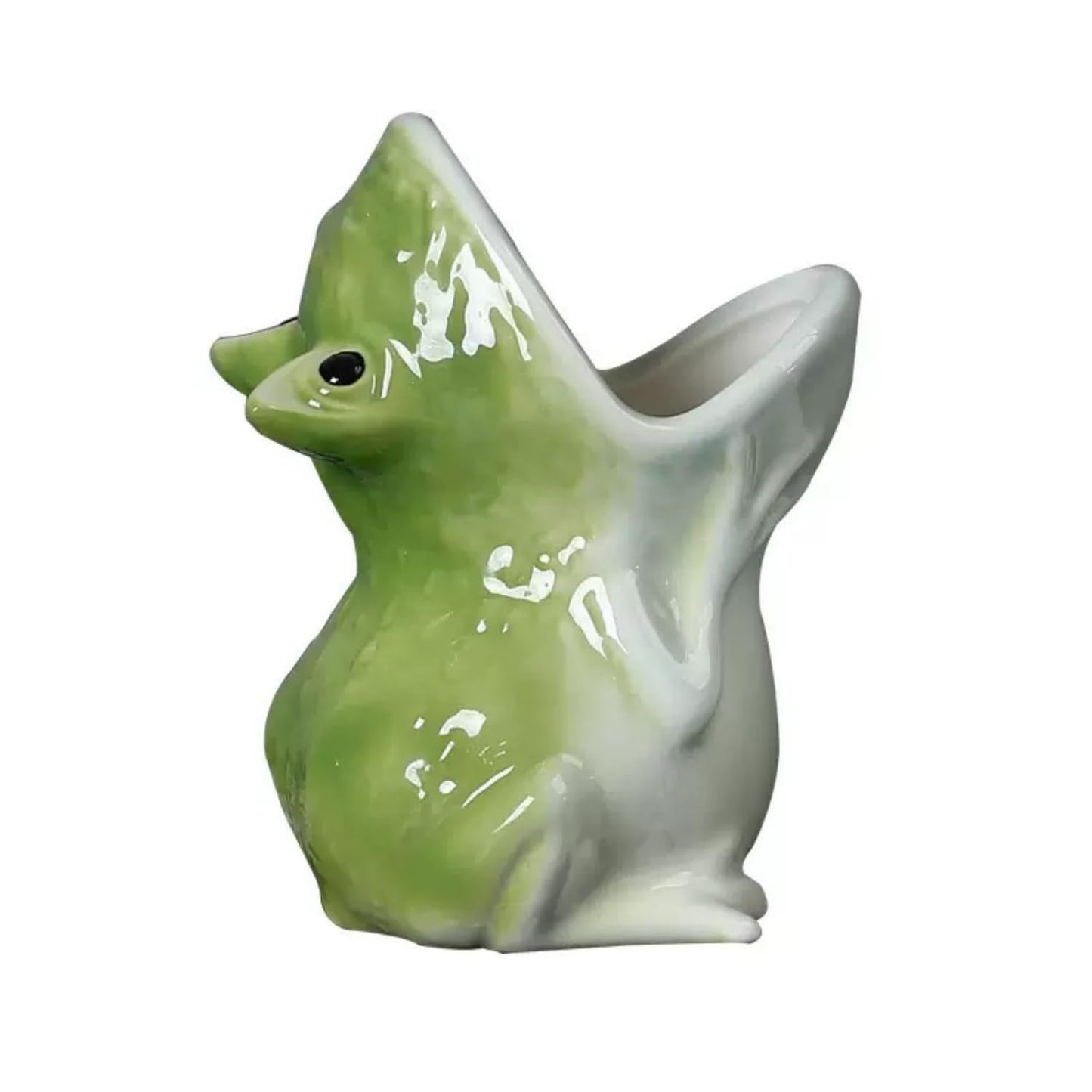 YQLDAHU Cartoon Frog Planter - Ceramic Succulent Planter Pot with Drainage, Cute Home Decor Gift for Plant Lovers, Indoor/Outdoor Mini Flower Pot for Desk, Garden, Windowsill by Home-n-Gifts 1pcs