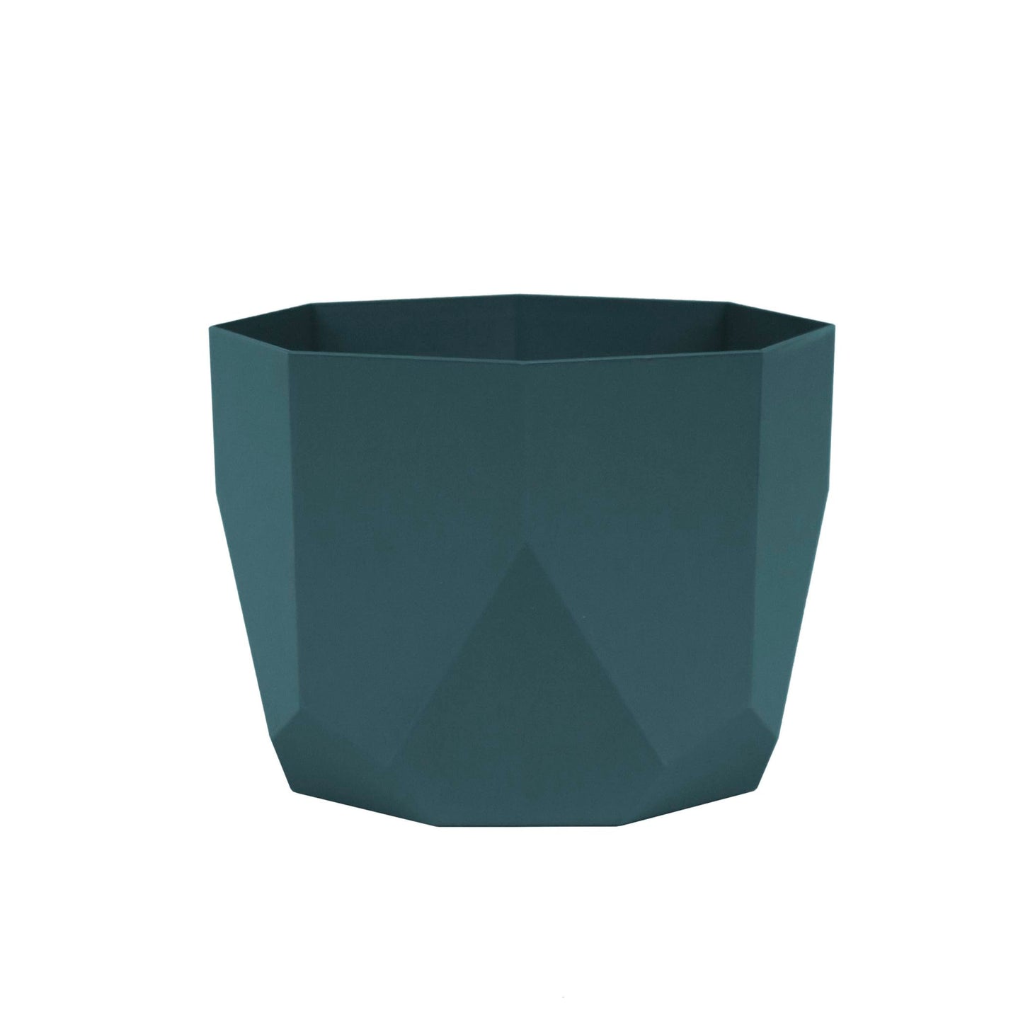 Bloem Tuxton 6" Modern Plastic Planter - Geometric Indoor/Outdoor 0.5 Gal Capacity Pot, Charleston Green