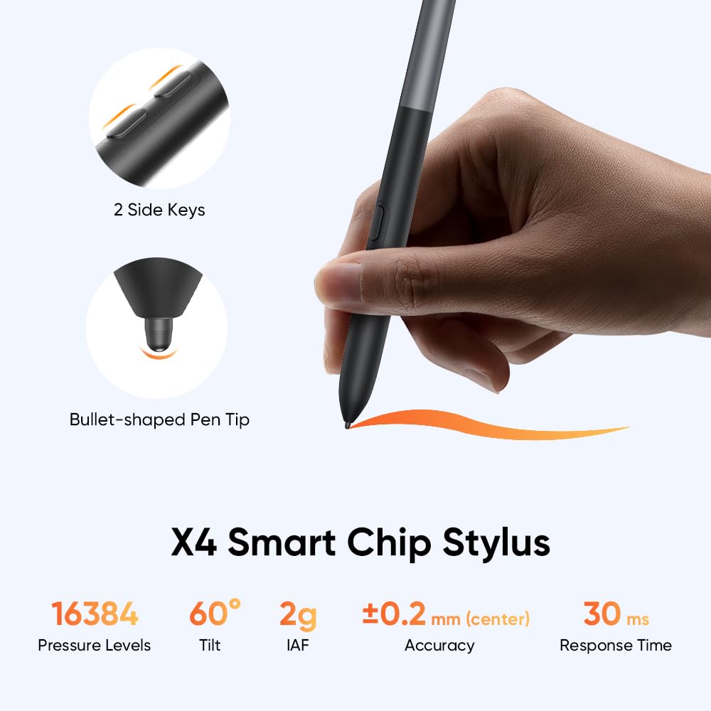 XPPen Artist 12 3rd 11.9" Drawing Tablet with Screen - 16384 Pressure X4 Chip Stylus, 99% sRGB Pro Gamut with OSD, Full-Laminated Anti-Fingerprint Etched Glass, for Android PC Professional Art