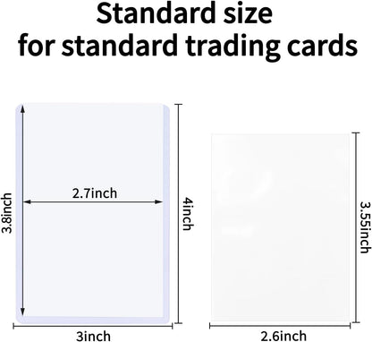 2000Pcs Clear Top Loaders for Cards (1000Pcs Hard Plastic Card Holders & 1000Pcs Card Sleeves) 3" x 4" Toploaders, Card Protector Sleeves for Baseball Cards, Standard Trading Cards