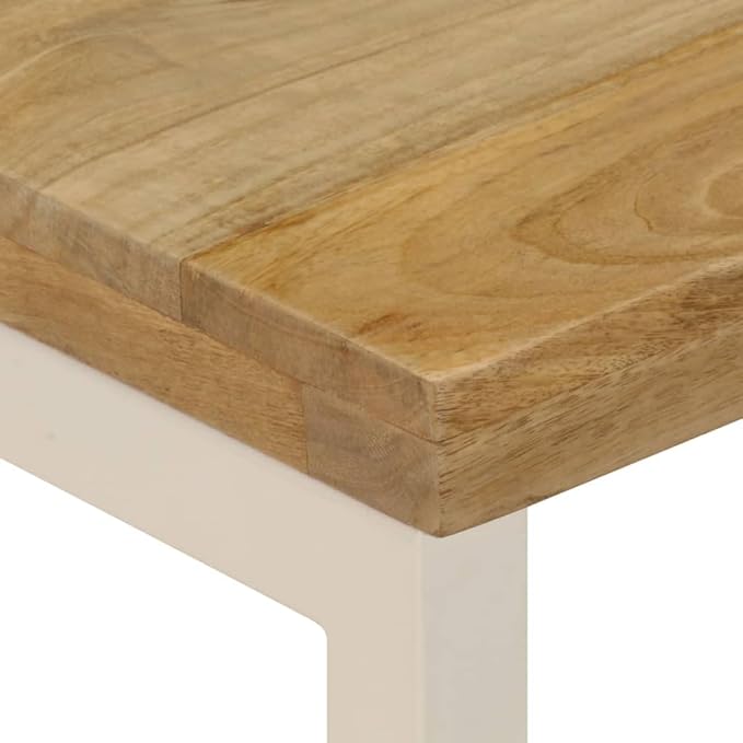 Solid Mango Wood Coffee Table 39.4"x19.7"x13.8" Rectangular Accent Table