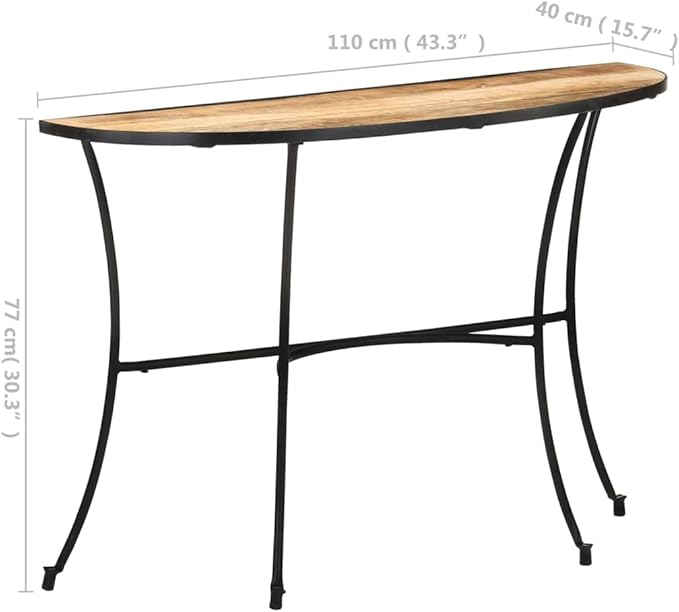 Solid Wood Side Table, Natural Finish Mango Accent Table, Nightstand