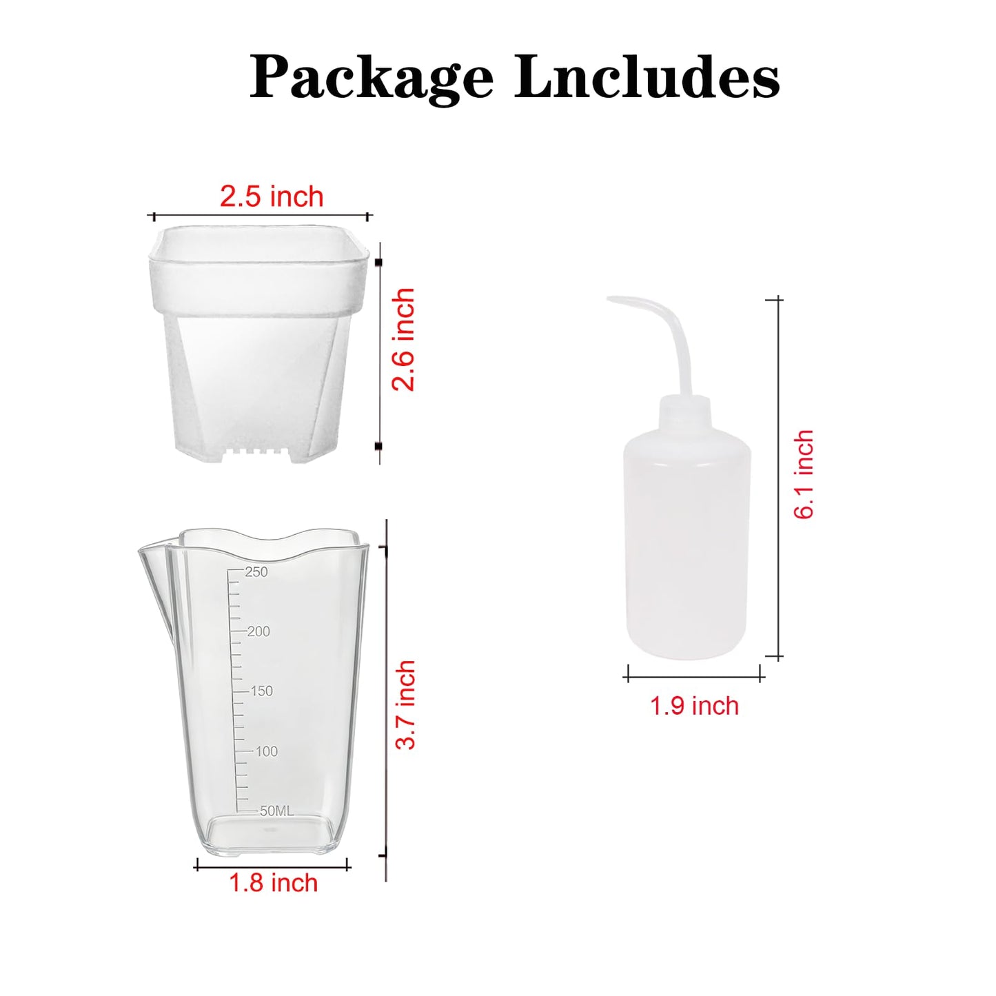 Niiiice 16 Pack 2.5" Mini Clear Self Watering Plant Pots, Plastic Planters with Bottom Water Tray & Watering Rope, Nursery Planting Pot for Indoor Out Door Plants