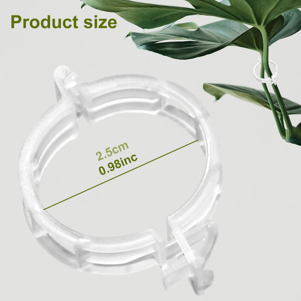 Thickened Plant Fixing Clip 100Pcs, 2025 Summer New Tomato Grape Vine Vegetables Plant Fixing Clips, Upgrade Plant Support Clips Reusable Garden Clips Secured Plastic Plant Clip (50, White)